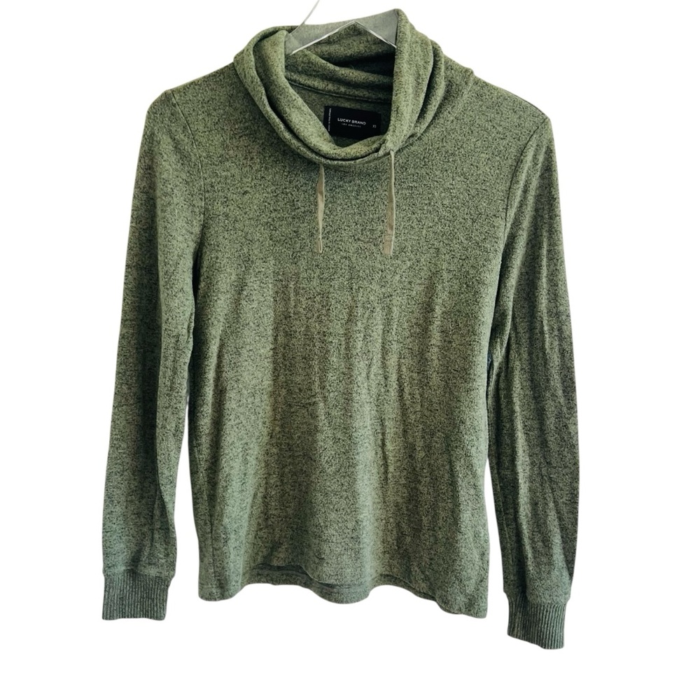 Lucky Brand Green Cowl Neck Sweater